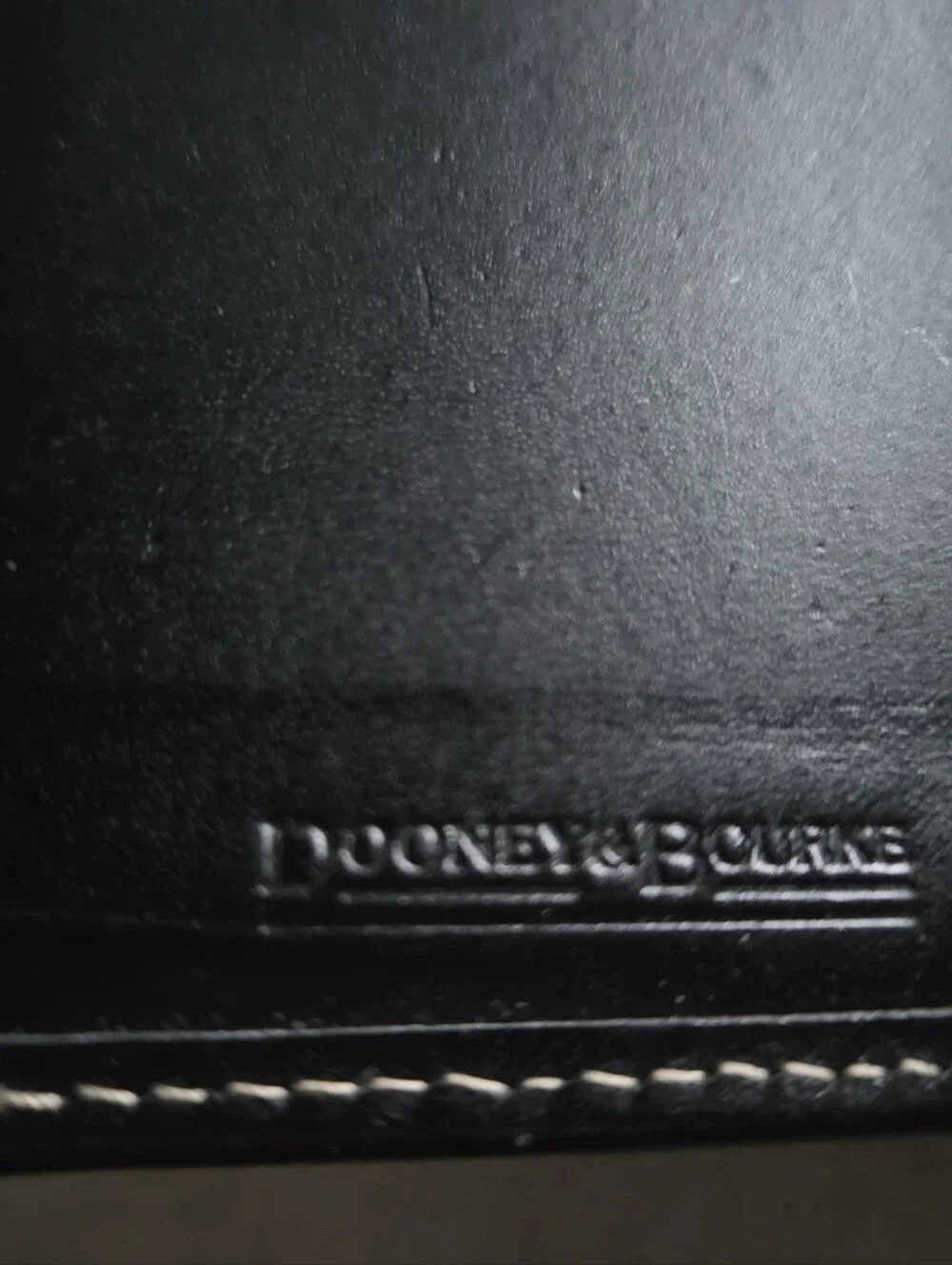 Dooney & Bourke Black Signature Wallet with Gold Hardware